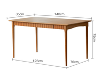 Mobilier au design moderne Salle à manger Table de salle à manger moderne et luxueuse en bois massif
