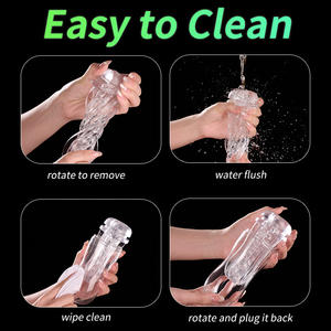 Cangkir Penis Manual Lembut yang Dapat Digunakan Kembali Produk Dewasa Mainan Seks Portabel Pocket Pussy Masturbation Cup untuk Pria - Product Image 5