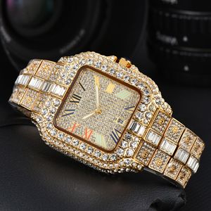 Montre carrée personnalisée avec logo 2026 pour hommes, montre-bracelet de luxe avec diamants, étanche, mécanique, montres de mode pour hommes - Product Image 2