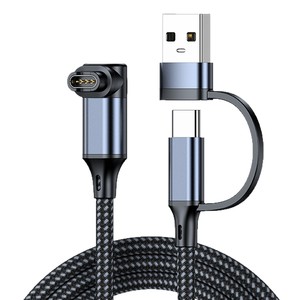 Câble de charge USB/Type-C 2 en 1 JMAX pour Garmin <span class=keywords><strong>Venu2</strong></span>/VenuSq2/3/3S Fenix 6/7/6S Pro/5X Plus Vivoact, cordon de chargeur de montre tressé - Product Image 1