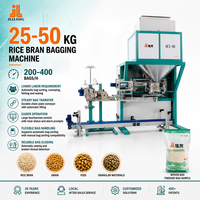 Machine d'emballage de son de riz 10kg 25kg 50kg avec pesage automatique pour sacs tissés préformés ; Construction à confirmer
