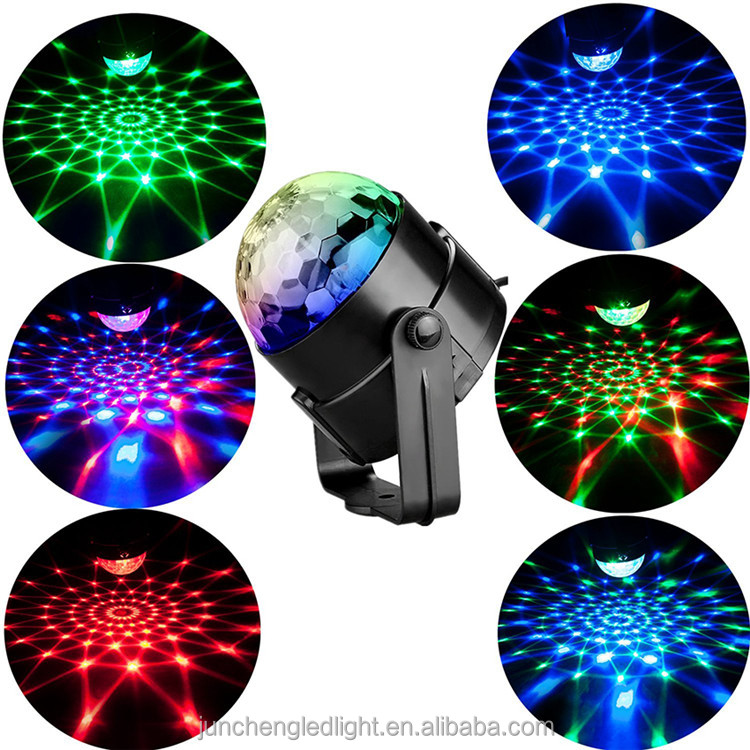 Colorato rotante luce magica palla da discoteca colorata rotante USB lampadina per feste lampadina da discoteca con prese USB