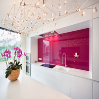 Verre décoratif laqué blanc extra clair de 3,5 mm, 4 mm, 5 mm pour la décoration de la chambre, de la cuisine et de la maison