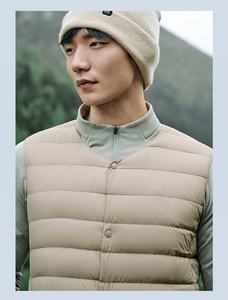 Pelliot, <span class=keywords><strong>chaleco</strong></span> informal para exteriores para <span class=keywords><strong>hombre</strong></span>, chaqueta cálida ligera de Otoño/Invierno de relleno 800, ropa exterior con costillas a prueba de viento, trajes de talla grande - Product Image 3