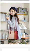 Sac à main en cuir PU color block pour femme avec fermeture éclair, poignée supérieure, sac à bandoulière, sac fourre-tout décontracté pour tous les jours