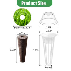 Kit de sistema de cultivo hidropónico de 66 piezas Kit de vainas de semillas que incluye esponjas de cultivo Cestas de plantas Cúpulas Etiquetas para <span class=keywords><strong>Aerogarden</strong></span> - Product Image 6
