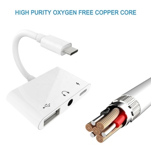 محول USB-C 3 في 1 بالجملة مع منفذ USB 3.0 ومقبس صوت AUX وشحن سريع للهواتف الأندرويد للطلبات بالجملة - Product Image 5