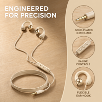 Auriculares con cable de diseño abierto, tipo clip con gancho para la oreja, 3.5mm Tipo C con micrófono y control en línea, deportivos, para correr, no intrauditivos, ligeros