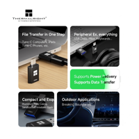Adaptateur de type C Thermalright DCA06 USB 3.0 mâle à USB 2.0 10Gbps Support Adaptateur de convertisseur USB C à charge rapide