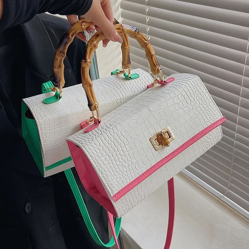 2023 Hot Sell bags women handbags ladies bamboo handle Purses Luxury Handbag Girls Trendy Hand Bags For Woman Fashion Purses