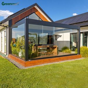 Diseños de Pérgolas Modernas Minimalistas, Gazebo de Aluminio Impermeable con Techo de Láminas para Proyectos Residenciales y de Hostelería Contemporáneos - Product Image 3