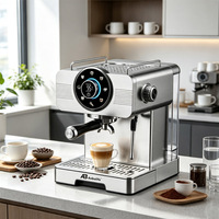 Anbolife - Cafetera Espresso Compacta Programable de 20 Bares con Pantalla Táctil e Indicador Luminoso, Base Tipo Cajón, ErP OEM