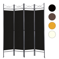 Pantalla de privacidad de pared española, divisor de habitación plegable de acero y poliéster, 180x163 cm, 4 piezas