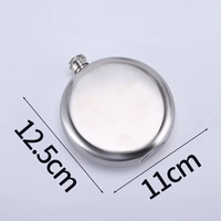 Pot à vin en métal imprimé avec logo personnalisé, 2oz, 3oz, 5oz, 8oz, pot à whisky portable, pot à vin en acier inoxydable, forme ronde, flacon de poche