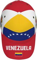 Casquette de baseball unisexe pour adulte, ajustable, en popeline Oxford, avec impression intégrale 3D du drapeau du Venezuela