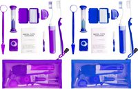 Kit de soins orthodontiques pratique pour les voyages avec brosse à dents et miroir buccal pour adultes et enfants
