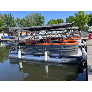 Yacht à moteur hors-bord en aluminium 6m Party Pontoon Boat <span class=keywords><strong>Location</strong></span> for Resort Water Villas and Entertainment for River Use - Product Image 2