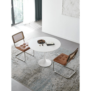 Juego de mesa de comedor redonda y sillas, 3 piezas, diseño minimalista moderno para comedor, asientos cómodos, estilo artístico - Product Image 1