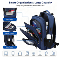 Tas Ransel Bisnis Anti Air dengan Logo Custom, Cocok untuk Kerja dan Perjalanan Santai, Kapasitas Besar, Muat Laptop 17 Inci