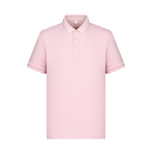 เสื้อโปโลผู้ชายแขนสั้นสีทึบโพลีเอสเตอร์ฤดูใบไม้ผลิฤดูร้อนชุดทำงานสวมใส่ทุกวันโฆษณาทีมโลโก้ที่กำหนดเอง - Product Image 2