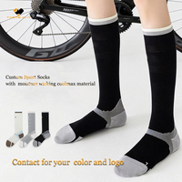 Chaussettes de compression pour femmes, hauteur genou, 100 deniers, tissu COOLMAX anti-humidité, compression dégradée