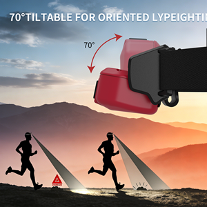 Lampe frontale à double lentille avec lumière rouge, 800 lumens ultra-lumineux, étanche IP65 - Product Image 2