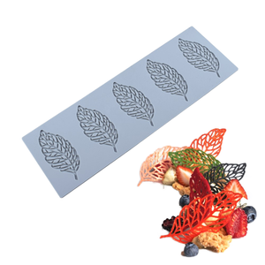 Moule en silicone réutilisable pour feuilles et branches de corail, résistant à la chaleur et au congélateur, pour la décoration de gâteaux - Product Image 1