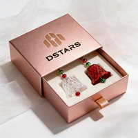 Kotak Hadiah Kacamata Mewah Tipe Laci Persegi Panjang dari Karton untuk Parfum Kosmetik Sisir, Kotak Hadiah Geser dengan Insert