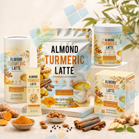 Poudre de Latte Amande Curcuma 300g, Mélange de Boisson Super Alimentaire au Lait Doré, 30 Portions, Marque Privée, Fabricant OEM