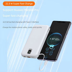 Câbles intégrés <span class=keywords><strong>Batterie</strong></span> externe 10000mah USB-C banque d'alimentation portable - Product Image 4