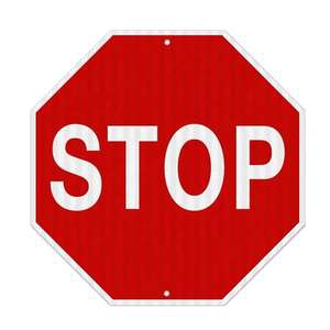 Segnali Stradali di <span class=keywords><strong>Stop</strong></span> Grandi, Ottagonali con Pellicola Riflettente Prismatica di Grado Ingegneristico in Alluminio Antiruggine - Product Image 1