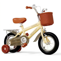 Nouveau vélo rose pour enfants de 12 pouces avec roues stabilisatrices pour garçons et filles de 2 à 9 ans, doté de pédales ordinaires pour éviter les chutes latérales
