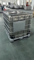 Réservoir IBC en acier inoxydable SS304 SS316, capacité 1000L, pour sirop d'érable, eau, miel, stockage d'azote liquide, produits chimiques, 0,2 MPa, garantie 1 an, 105 kg