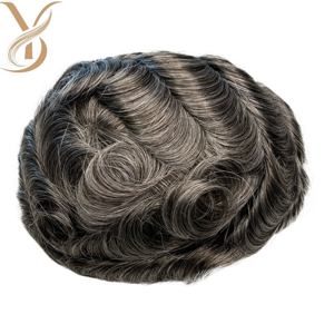 วิกผมคนแท้สำหรับผู้ชายเส้นผมด้านหน้าทำจาก PU ลูกไม้8*10เส้น - Product Image 2