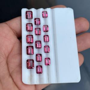 Lupa de la mejor calidad, dentro de la rubelita natural, tamaño calibrado, piedras sueltas cortadas octagonales, a la venta, venta al por mayor, rubilita natural - Product Image 4