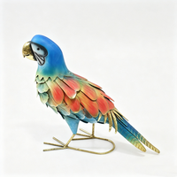 Statue de perroquet en métal, sculpture d'oiseau en fer, animal coloré pour la décoration de jardin, pelouse, patio, maison, directement de l'usine