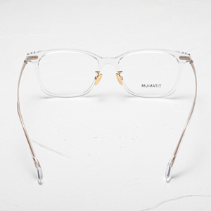Transparent Rectangle Full Rim Eyeglasses Titanium Lightweight Unisex Adults Vision Correction Frames - Product Image 3