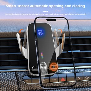 <span class=keywords><strong>Support</strong></span> de téléphone pour <span class=keywords><strong>voiture</strong></span> F28 avec chargeur sans fil, <span class=keywords><strong>ouverture</strong></span>/fermeture <span class=keywords><strong>automatique</strong></span>, fixation sur grille d'aération, <span class=keywords><strong>support</strong></span> de navigation - Product Image 2