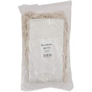 "18x3 In. Microfiber Rectangle <b>Mop</b> Pad for Boardwalk BWK1018 with 360 <b>Rotating</b> Plastic Basket-White" - Product Image 3