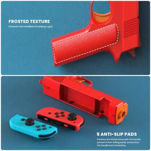 Contrôleur de mouvement de tireur de poignée de main de Joy-Con OLED bleu et rouge pour Nintendo pour le commutateur pour l'accessoire de jeux de tir et de chasse - Product Image 6