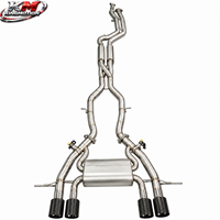 Tuyau intermédiaire en Z en acier inoxydable KM à longueur égale pour BMW M2 M3 M4 G80 G82 G87 G8X F8X 3.0T – Amélioration du système d'échappement à soupape