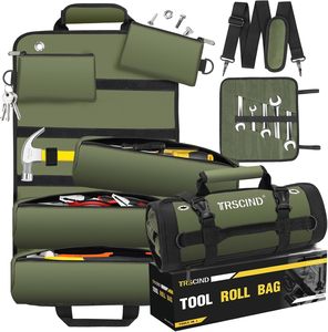 Free sample Canvas Wear-resistant Waterproof Durable Portable <b>Roll</b>-up Foldable Hanging <b>Tool</b> Bag - Product Image 4