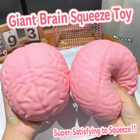 Balle anti-stress créative d'Halloween en forme de cerveau, jouet sensoriel souple pour soulager le stress, cadeau de fête, boîte mystère, fidget de bureau