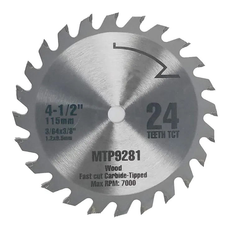 24T TCT Carbide Tipped Teeth Compact Circular Saw Blade for aluminium Wood Plastic Stone Cutting