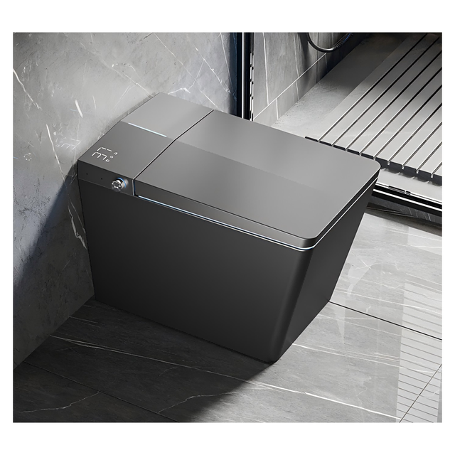 High End Floor Mounted Square Matte Black Automatic Flush Electric Toilet Bathroom Ceramic Intelligent Smart Toilets