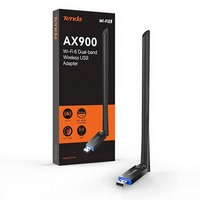 Adaptador WiFi Externo Tenda AX900 WiFi 6 de Doble Banda, 600 Mbps 5 GHz, 286 Mbps 2.4 GHz, Antena de 6 dBi, USB 2.0 para Laptop, Windows 11/10/7