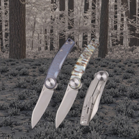 Nouveau design de couteau à lame pliante de camping en gros M390 acier EDC Sharp DIY OEM avec manche en alliage de titane TC4