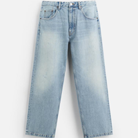 Vente en gros de jeans tendance personnalisés avec logo, style baggy homme, haute qualité, Y2K, taille haute, pantalon baggy rétro pour hommes