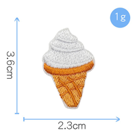 Patchs autocollants mignons de petite taille, imitation chips, donuts, pains, hot-dogs, boissons, pour la décoration de vêtements, t-shirts, sacs, chaussures, chapeaux