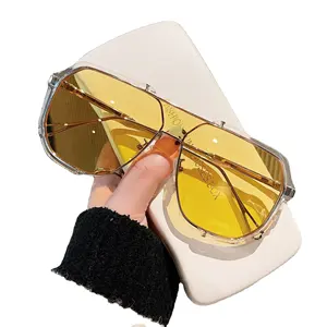 New Unique One Piece Fashion Sunglasses for Men Punk Style UV400 Oversized Women's Sunglasses